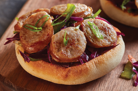 SAUSAGES NICKELED ON BAYS ENGLISH MUFFINS